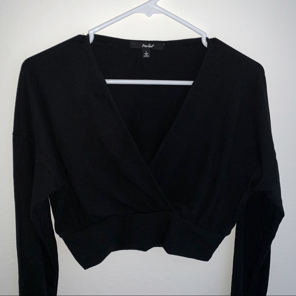 Black Wrap Top